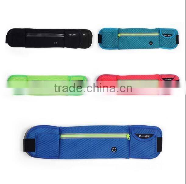 Waterproof Running Sports Waist Bag Outdoor Multifunctional Fasion Running Waist Band Bag With Earphone Hole