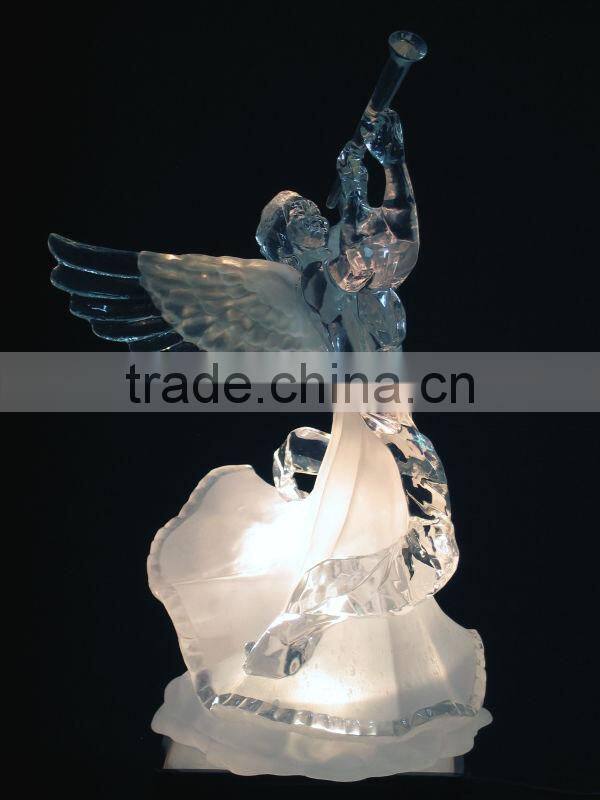 Custom transparent glowing angel baptism decorations