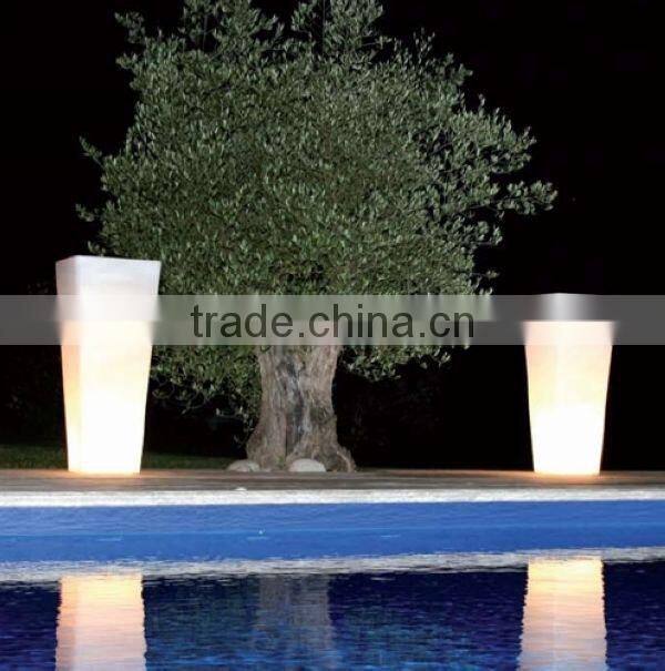 FO-9522 Tall Square LED LED Illuminate Flower Pot for decor