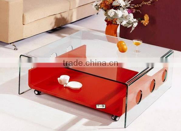 Long Transparent Acrylic Table/Clear Decoration Table Used In Office