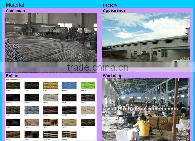 high quality outdoor furniture in patio /garden rattan table and chair