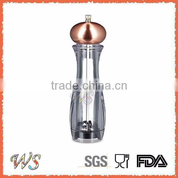 WS-SH17Z Manual Pepper Mill, Transparent salt and pepper grinder wholesale