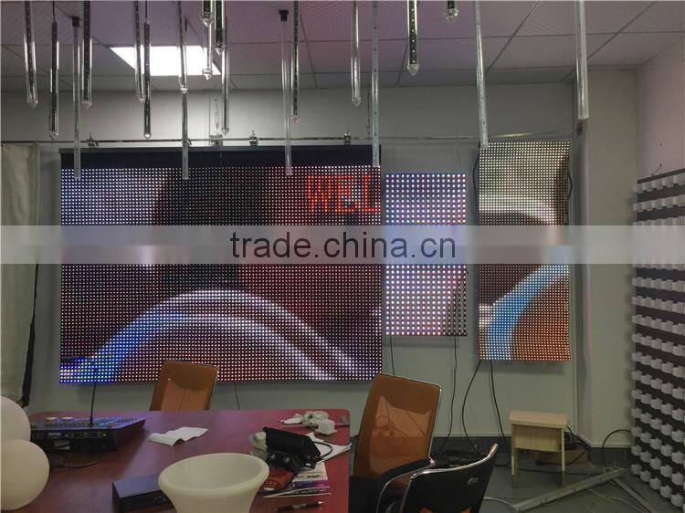 Crutain wall Indoor large video screen flexible led curtain display