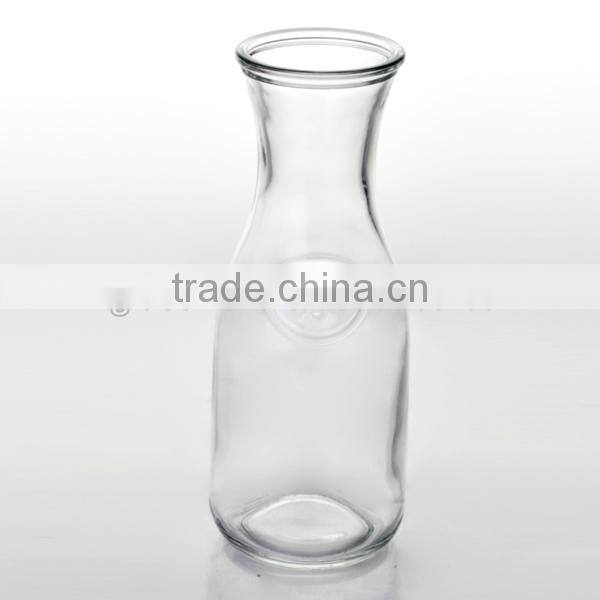 yorkshire color painted glass milk bottle