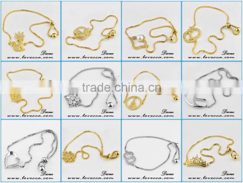 White gold plated wedding jewelry bracelet bridesmaid gift micro pave zircon jewelry bracelet