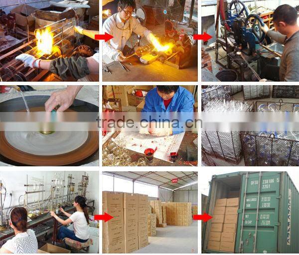 mouth blown transparent glass tilt bowl for food / glass flower bowl for deocration