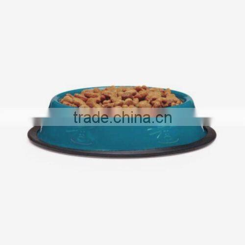Embossed DOG Bowl Food or Water Non Slip Metal Pet food bowl