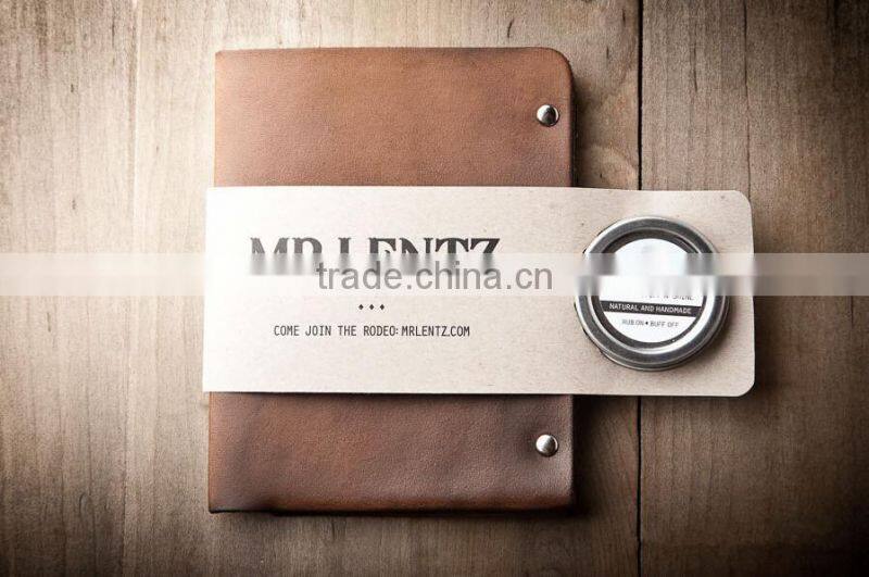 Dark brown genuine cow hide leather holder for passport