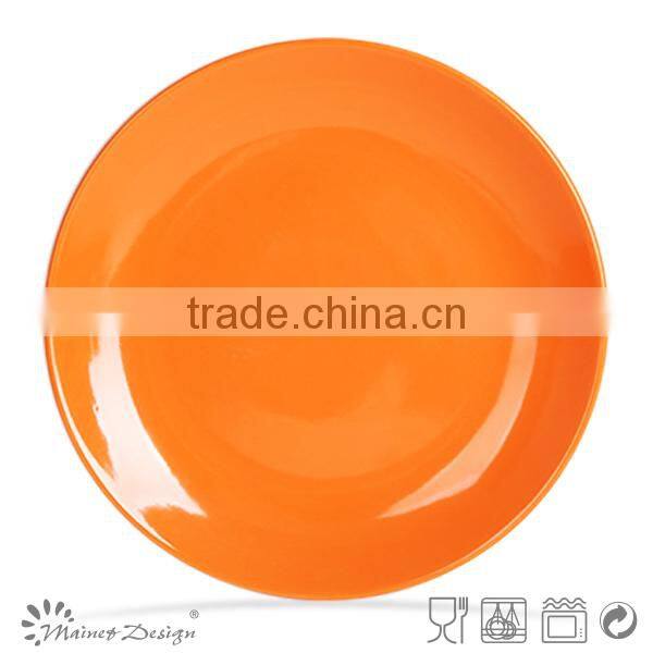Color glazed cheap ceramic dinner plates shinny finish plate and plate factory
