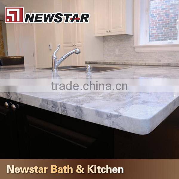 Polisehd China white marble kitchen stone bench tops