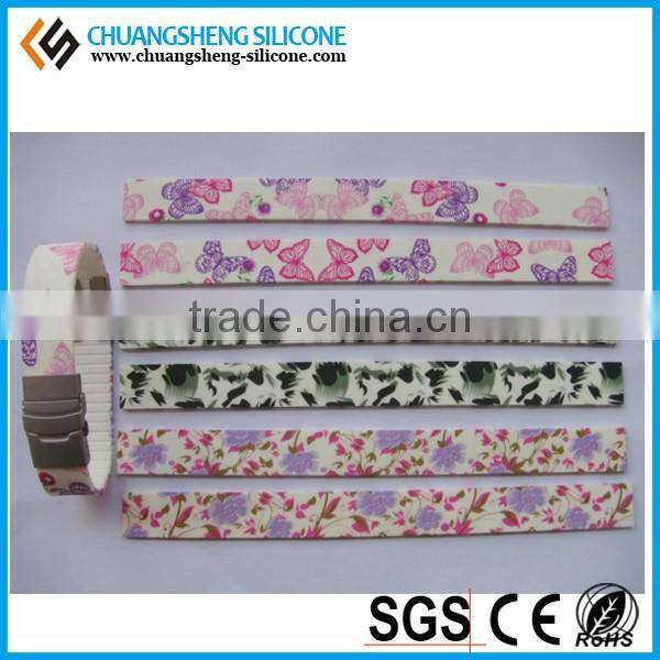 Hot sale Steel piece silicone ID bracelet