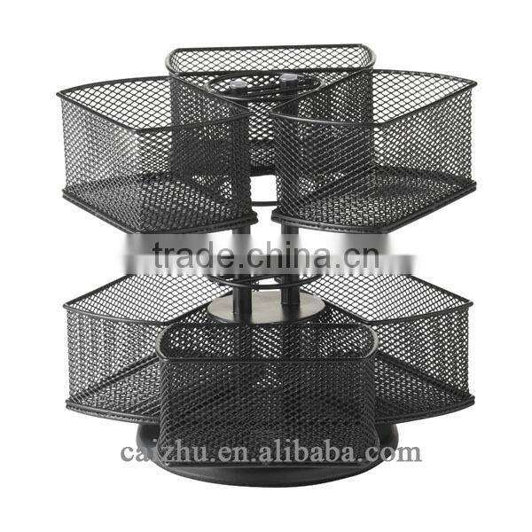 Black Wire Makeup Organizer Carousel