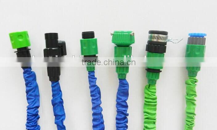 Green color quick connection expandable fabric garden hose