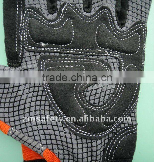 Silicone Coated Palm Shock-proof Mechanic Glove ZJB11