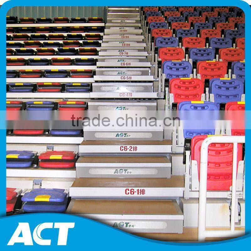 Steel tribune seating, retractable bleacher with seats