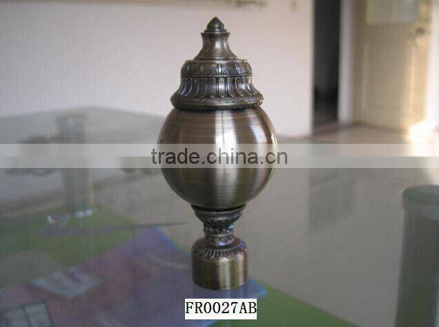 good plating curtain rod with ball finals