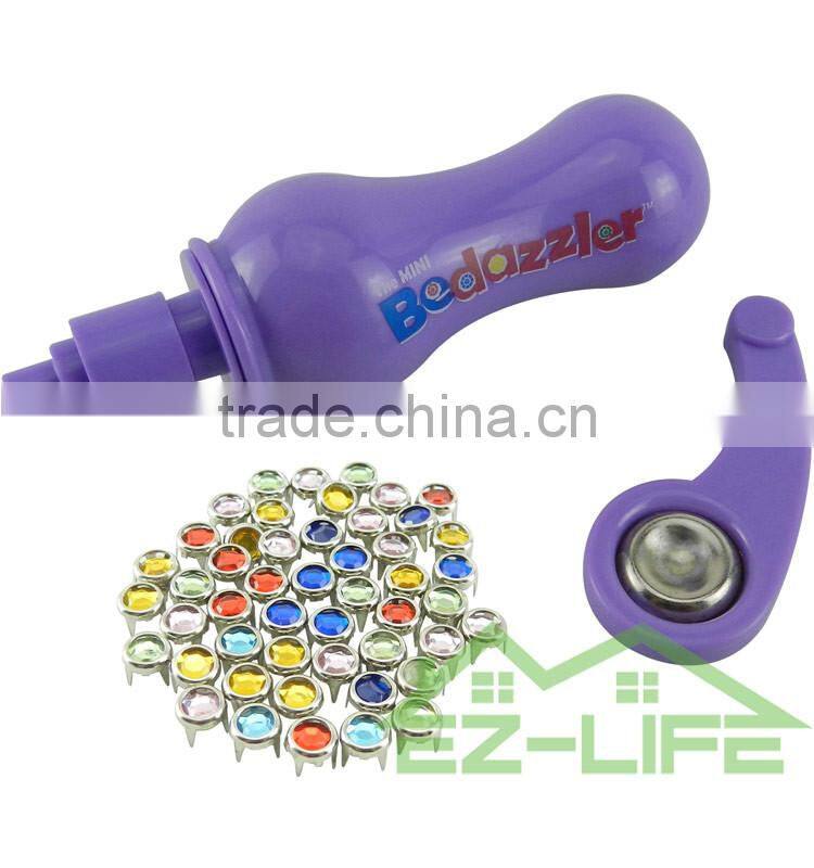 Mini bedazzler clothing nail rivet rhinestones DIY setter tool kit