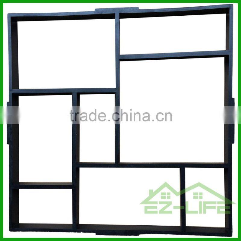 Pathmate Outdoor Decorative DIY plastic patio Path cobblestone concrete mold(Black)