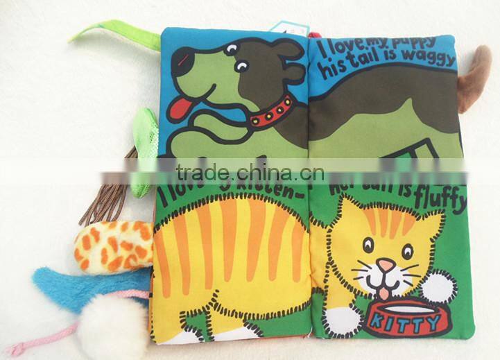 Development Toys Baby Kids Toddler Intelligence Educational Pets Tails Cloth Book Girl Boy