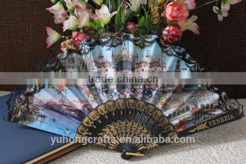 Spanish lace hand fan for party