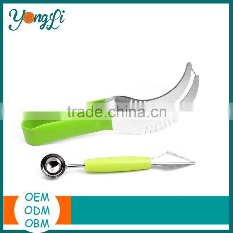 100% Durable Stainless Steel With Sturdy Cutting Wire Watermelon Slicer Corer & Server Knife