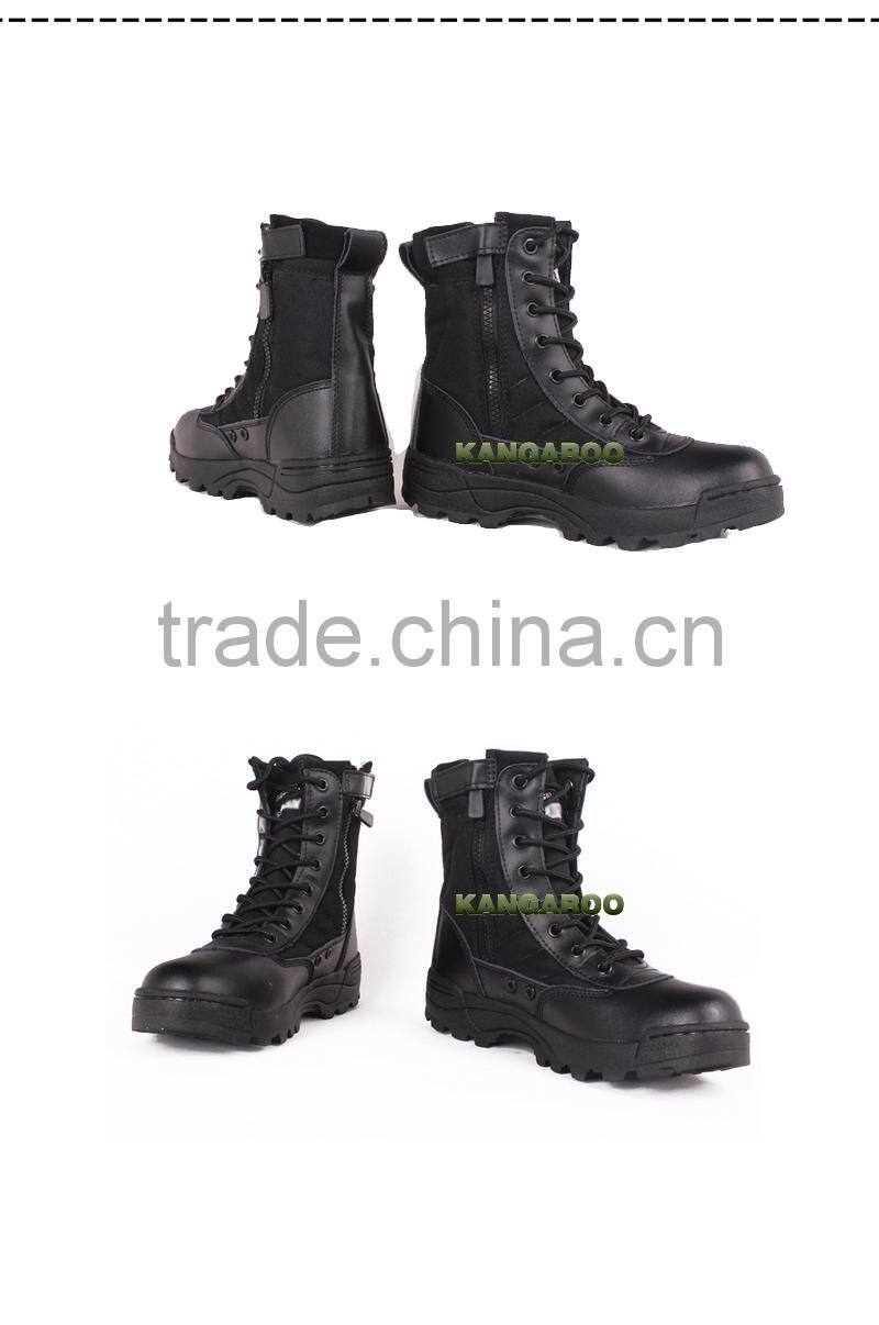 Wholesale Black Military Pilot Rubber Combat Boots Men
