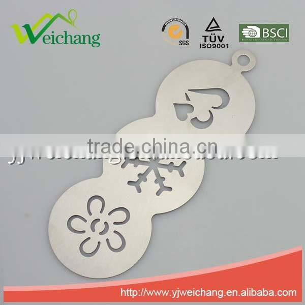 WCTS337 Durable Stainless Steel Cappuccino Coffee Art coffee stencils Love heart shape coffee stencil, food grade