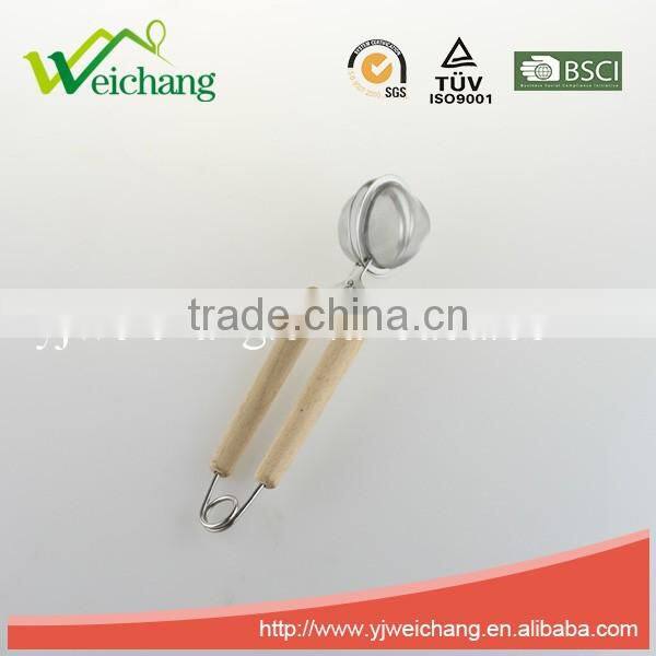 WCL029 Wooden Handle Stainless Steel Tea Ball