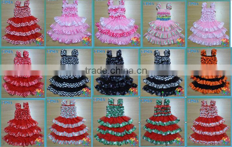 2015 Hot Sale Cheap Fresh Green Plums 3 Layers Tutu Skirts For Girls Little Girls Boutique Dresses