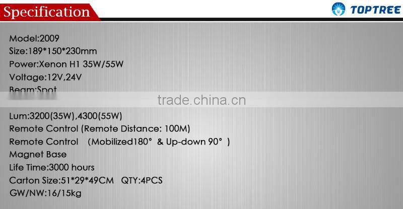 35W 55W 12V 24V Boat Xenon Search light, Marine Search Light