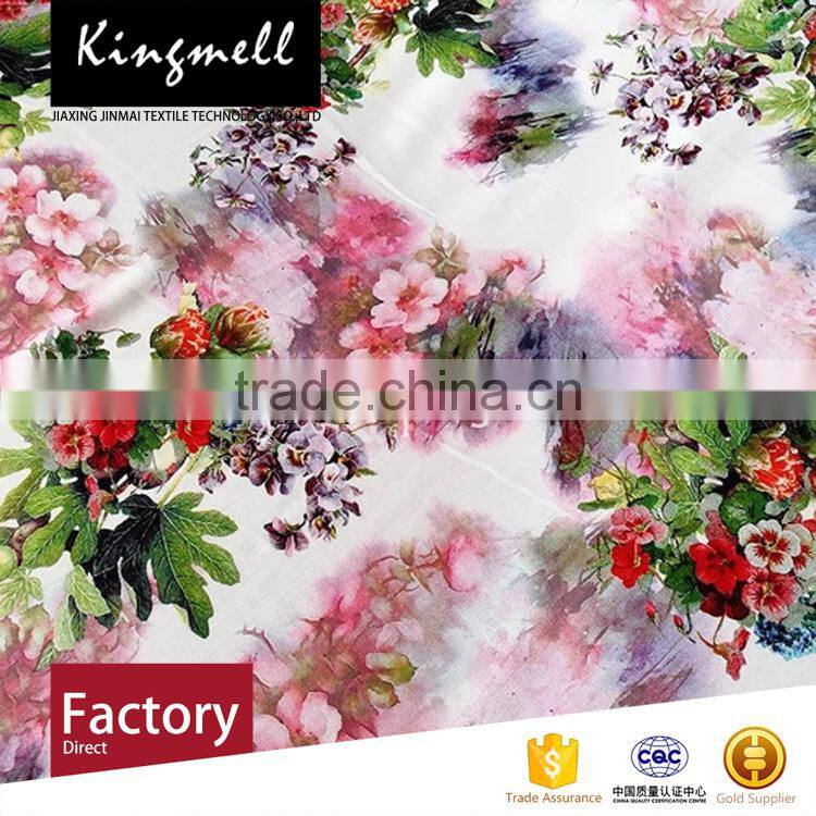 Custom 2017 wholesale digital printed rayon fabric cloth material fabric