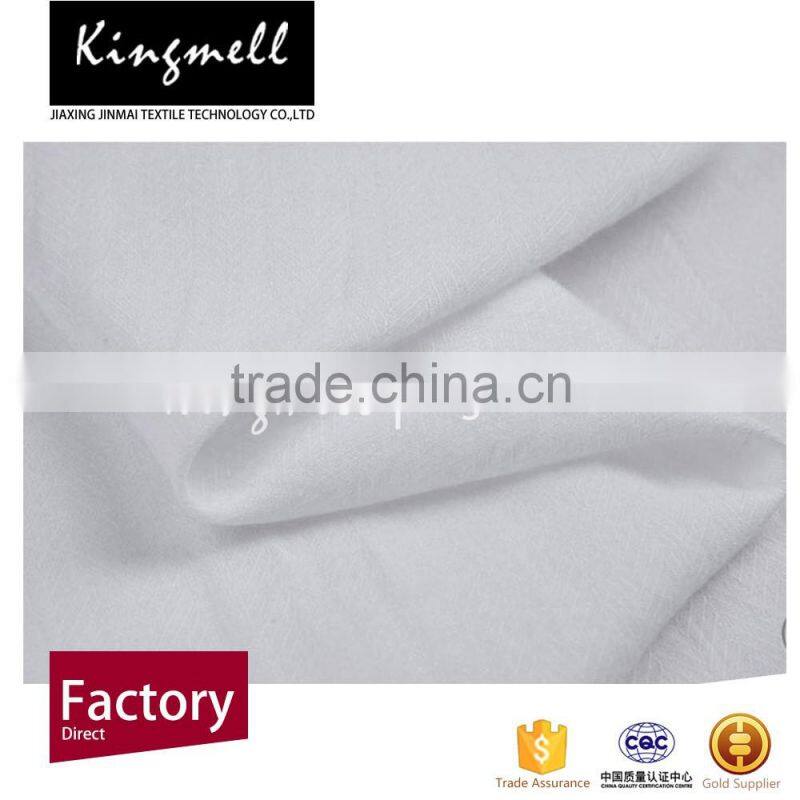 High quality white 100% cotton fabric used for garment fabric
