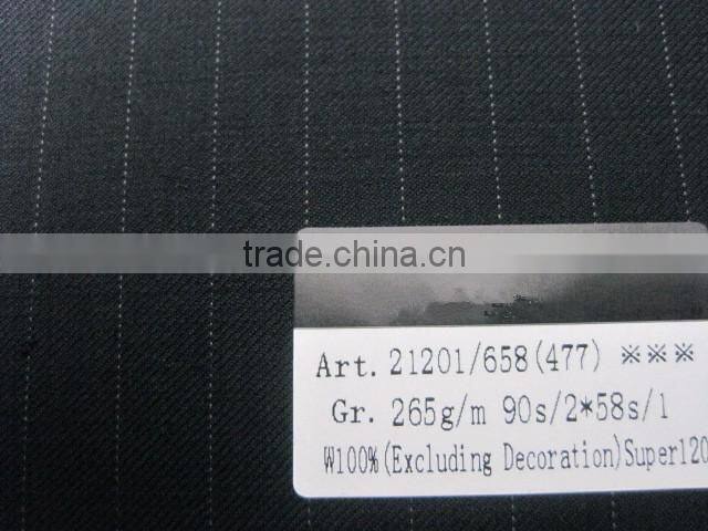 High Quality Fashion Suit Fabrics 100%Wool Worsted Wool Fabric