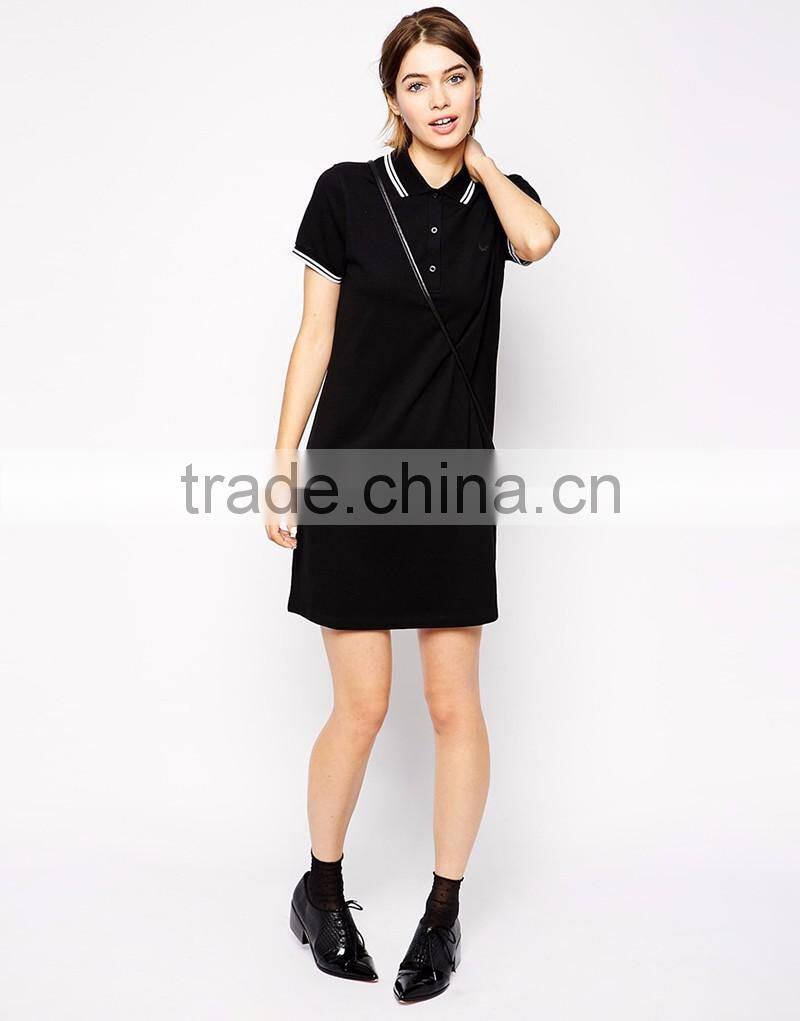 wholesale custom colors latest design fashion casual sports dress women golf wear ladies polo dress shirts manufacturer