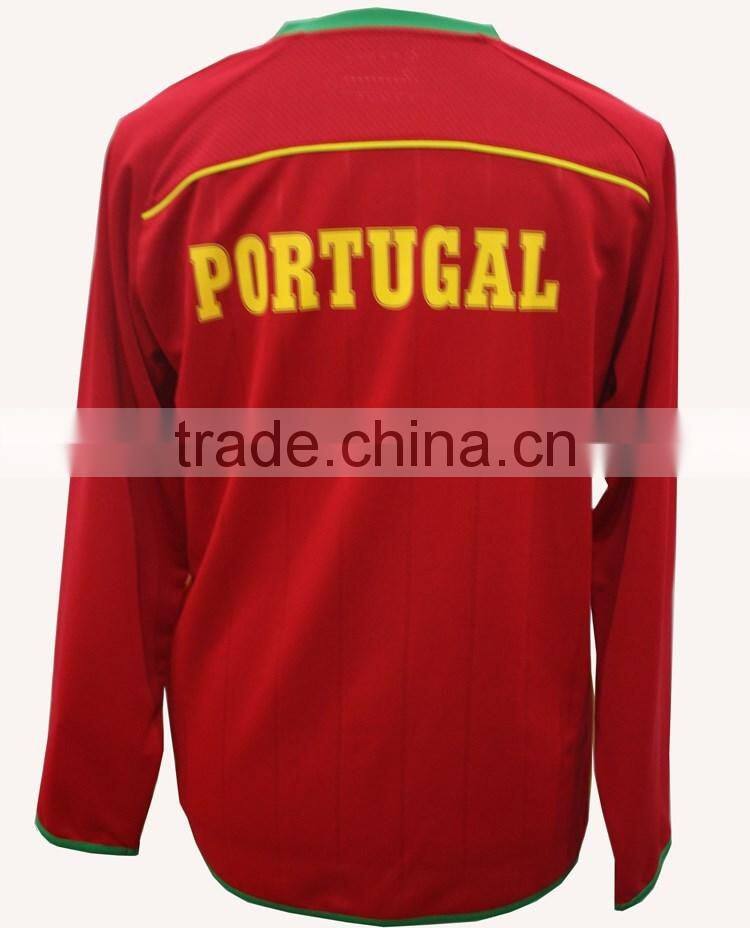 Factory price good quality long sleeve club team soccer jersey