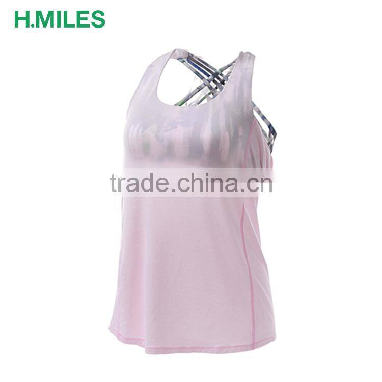 High quality cutout back backless fitness yoga sexy tank top