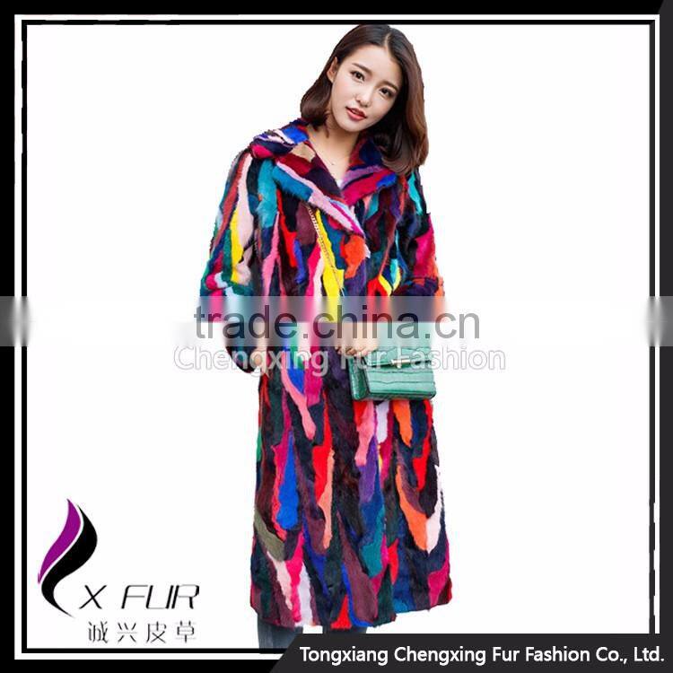 CX-G-A-33 Autumn New Design European Luxury Elegant Regular Style Ladies Mink Fur Coat