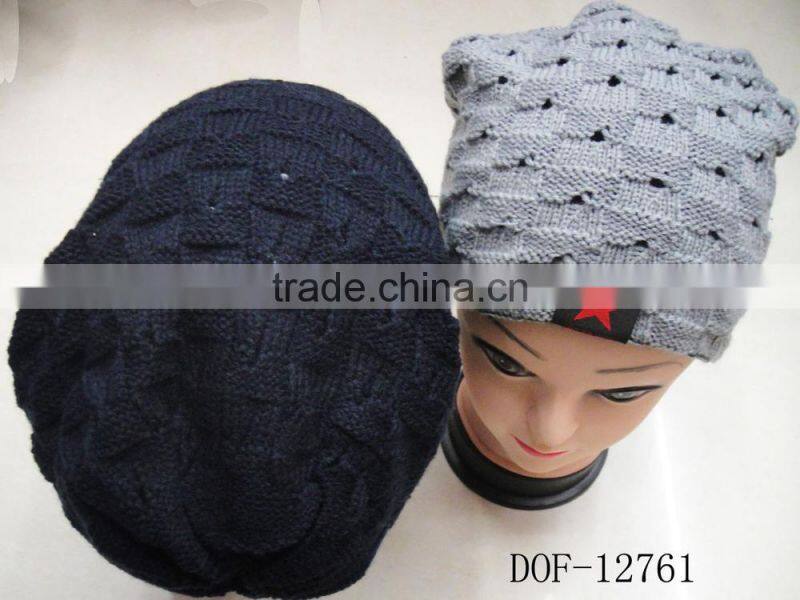 Fashion most popular crochet acrylic winter beanie for men