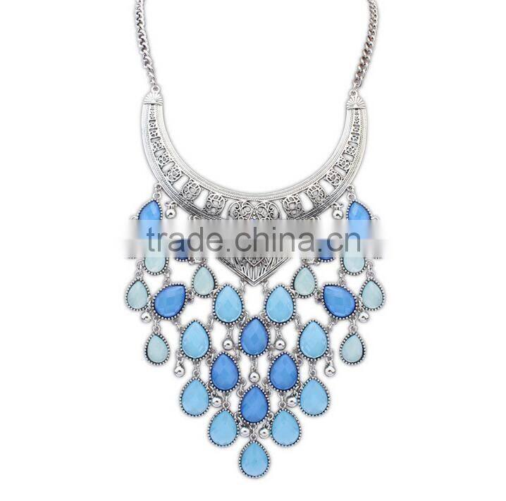 F20018N 2016 Hot sale necklace for women stone necklace fashion jewelry