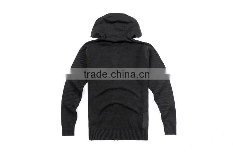 Fashion Long Sleeve Black Cardigan Sweaters For Men