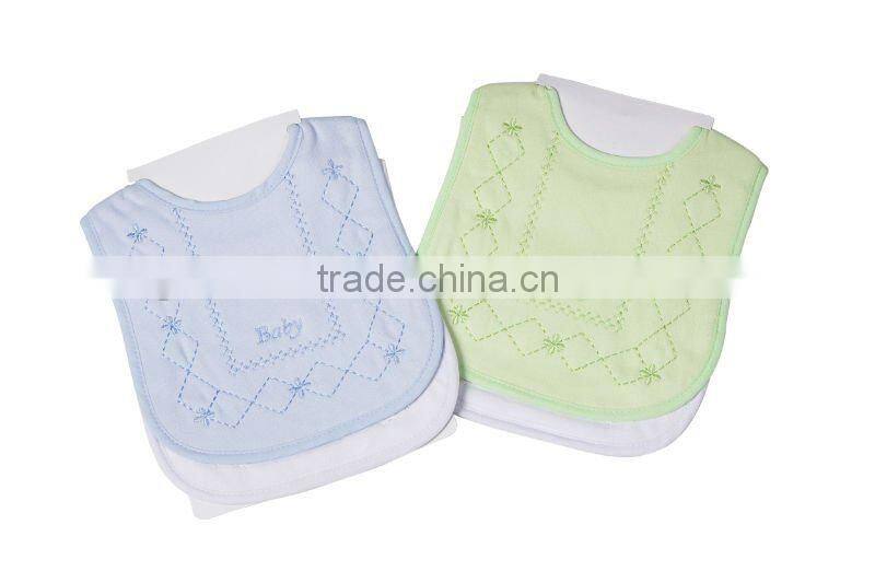 fancy thick cloth baby bibs/100% cotton interlock fabric