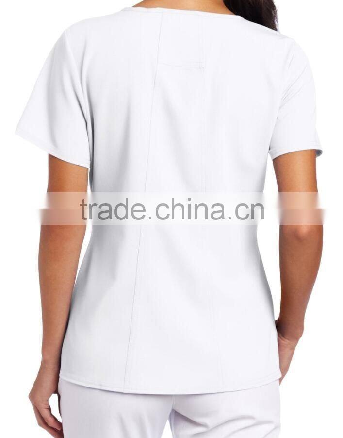 scrubs women's xtreme stretch junior fit scoop neck top hospital uniform