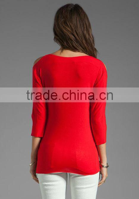 sleeve cut outs raw cut hem top