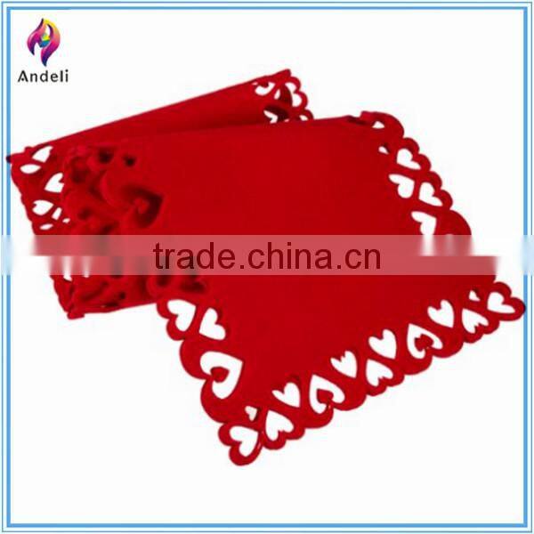 Die Cut Heart Felt Table Runner with Wipe Clean with Damp Sponge for wedding