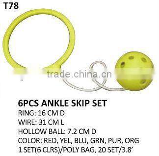 Kids outdoor toys 6pc color hollow plastic ball