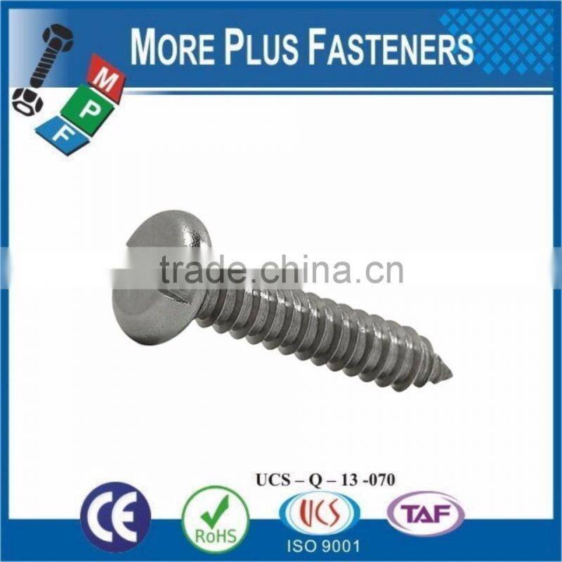 Made In Taiwan DIN 7971 C ISO 1481 450 HV Standard Slotted Pan Head Tapping Screw with Cone End Type C