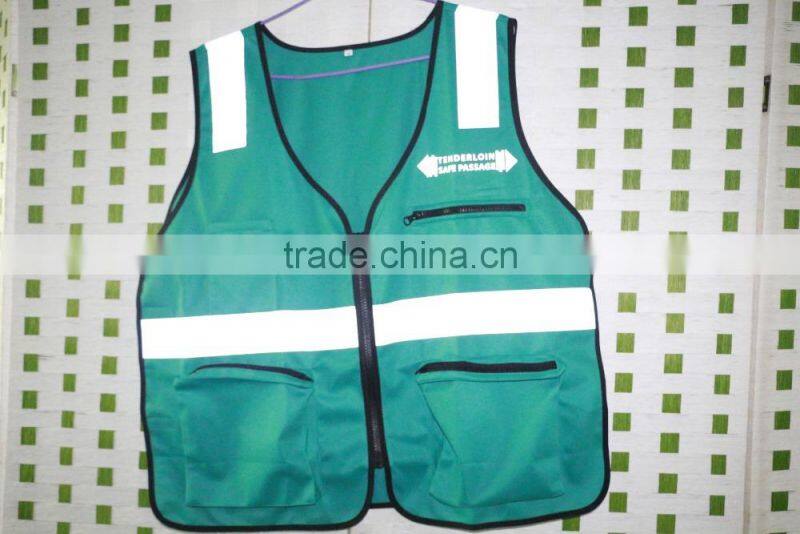 brigh yellow soft mesh kids reflective safety straps vest running