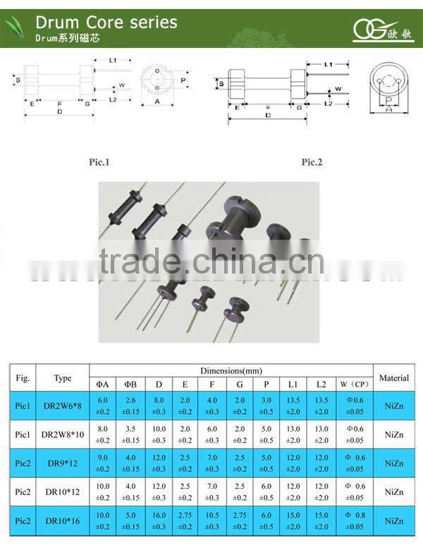 DR10*12 Nizn Ferrite Core
