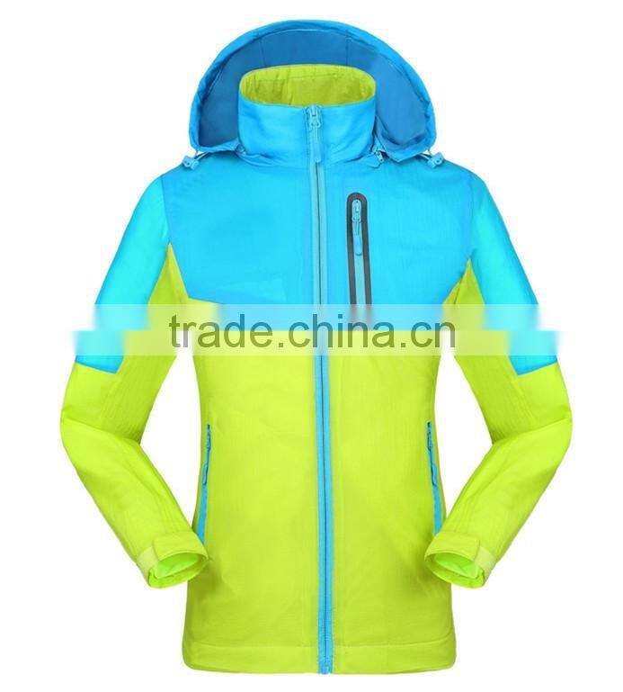 2016 Custom Fleece Lined Shiny Mens Nylon Windbreaker Jackets