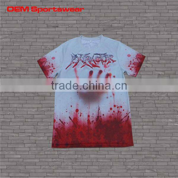 Sports wear sublimated compression t shirts